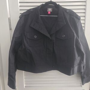 Women's Crop Black Jacket